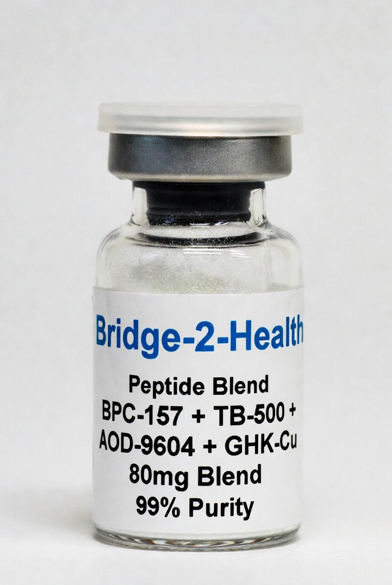BPC-157 / TB-500 / AOD-9604 / GHK-Cu 80 mg Blend – Research Grade